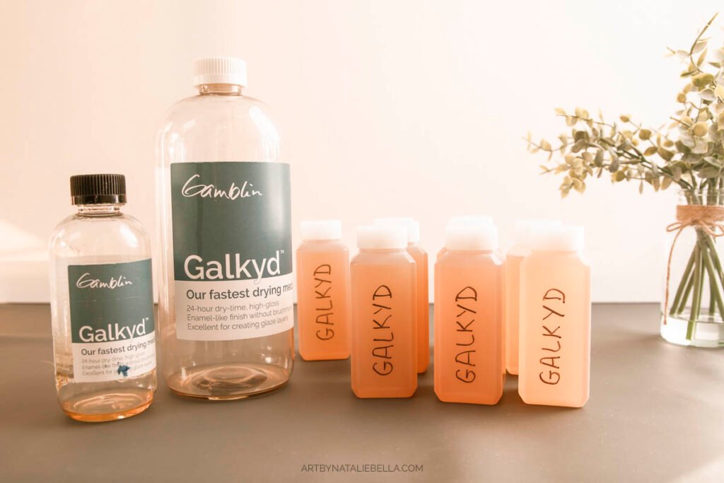 Galkyd Oil Painting Medium Prevent from Drying out by Decanting into Small Bottles