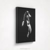 Pure Beauty - Dramatic Black and White Horse Drawing - Black Float Frame Canvas