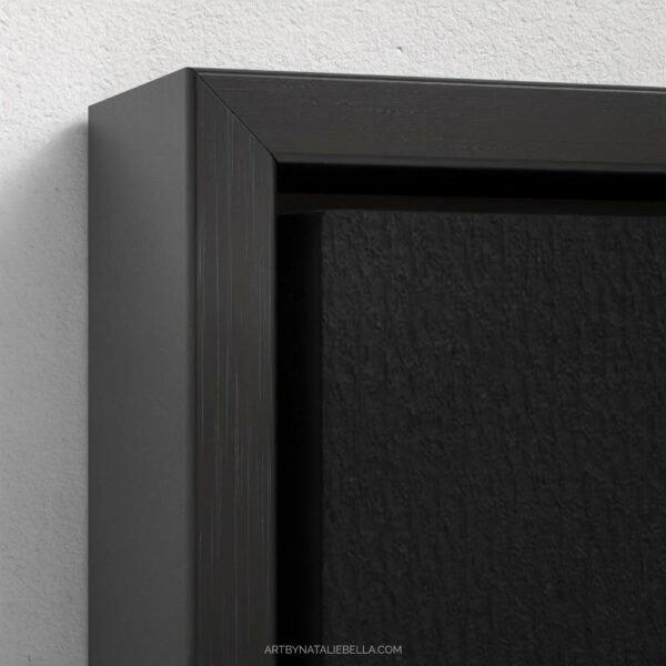 Pure Beauty - Dramatic Black and White Horse Drawing - Black Float Frame Canvas
