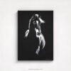 Pure Beauty - Dramatic Black and White Horse Drawing - Gallery Wrap Canvas