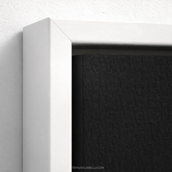 Pure Beauty - Dramatic Black and White Horse Drawing - White Float Frame Canvas