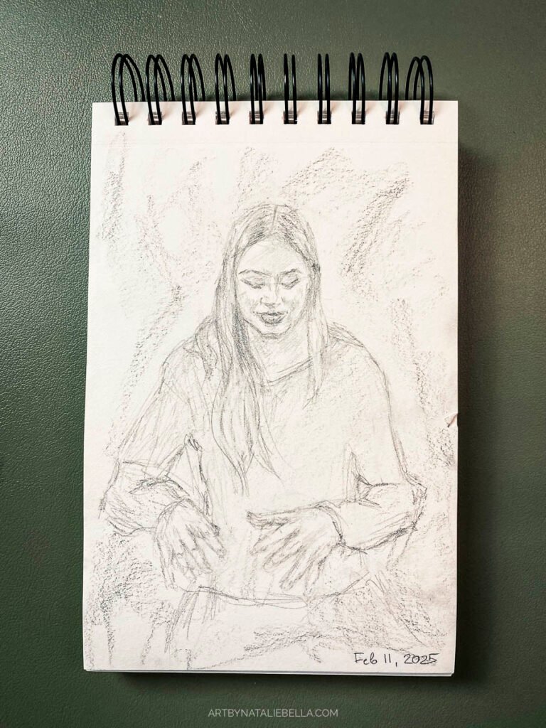 Drawing Practice Woman Gestures - Natalie Bella - Feb 2025