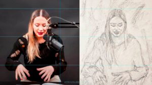 Drawing Practice Woman Gestures with Reference Image - Natalie Bella - Feb 2025