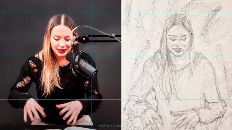 Drawing Practice Woman Gestures with Reference Image - Natalie Bella - Feb 2025