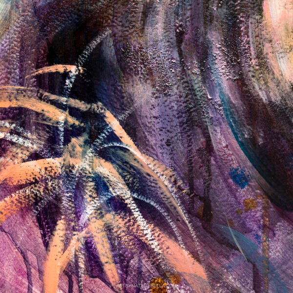 Wildwood Heart – Original Deer Painting in Oil & Mixed Media on Paper | Contemporary Wildlife Art with Vibrant Colors