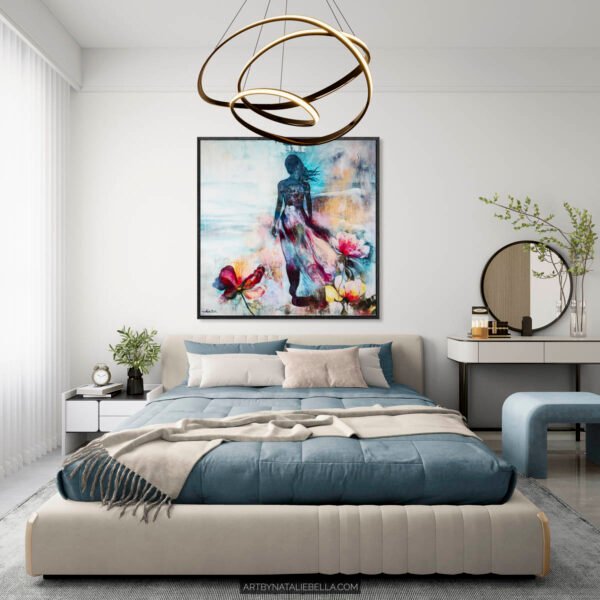 Dreams of Resurgence – Oil on Canvas | Contemporary Feminine Art with Bold Florals