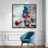 Dreams of Resurgence – Oil on Canvas | Contemporary Feminine Art with Bold Florals