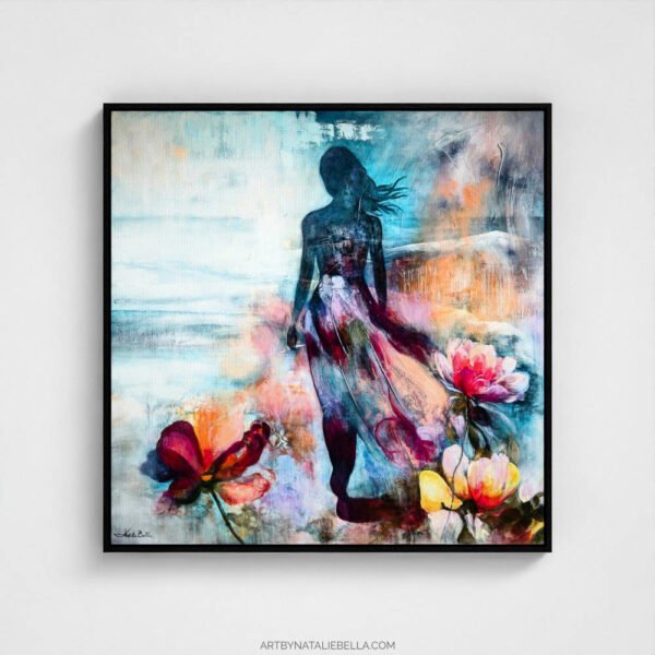 Dreams of Resurgence – Oil on Canvas | Contemporary Feminine Art with Bold Florals