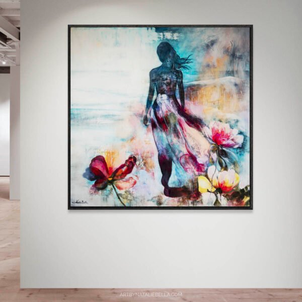 Dreams of Resurgence – Oil on Canvas | Contemporary Feminine Art with Bold Florals