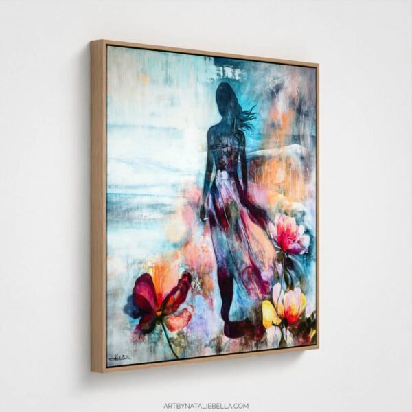 Dreams of Resurgence – Oil on Canvas | Contemporary Feminine Art with Bold Florals