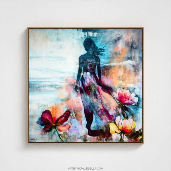 Dreams of Resurgence – Oil on Canvas | Contemporary Feminine Art with Bold Florals