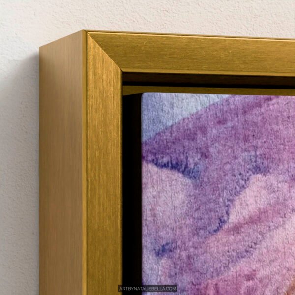 Wildwood Heart – Canvas Print in Float Frame | Contemporary Deer Wildlife Art with Vibrant Colors