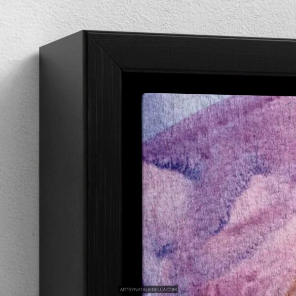 Wildwood Heart – Canvas Print in Float Frame | Contemporary Deer Wildlife Art with Vibrant Colors