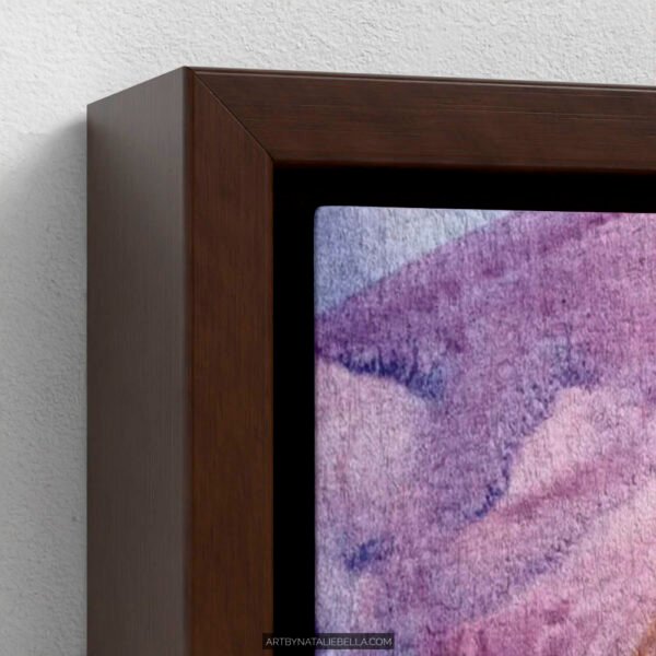 Wildwood Heart – Canvas Print in Float Frame | Contemporary Deer Wildlife Art with Vibrant Colors