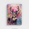 Wildwood Heart – Canvas Print in Float Frame | Contemporary Deer Wildlife Art with Vibrant Colors