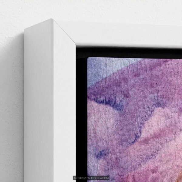 Wildwood Heart – Canvas Print in Float Frame | Contemporary Deer Wildlife Art with Vibrant Colors