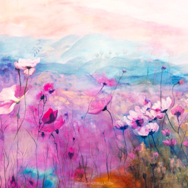 Closer to Forever - Oil & Mixed Media on Canvas - 36x24x1.5 - Na Closer to Forever - Original Ethereal Landscape Oil Painting | Oil & Mixed Media on Canvas