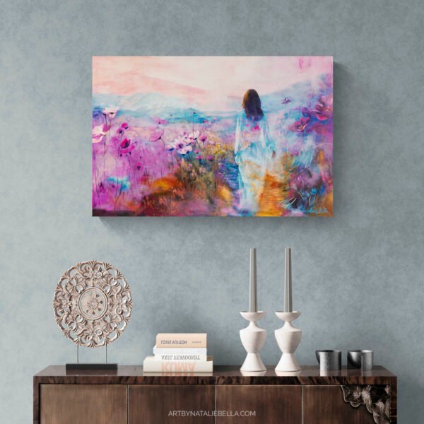 Closer to Forever - Oil & Mixed Media on Canvas - 36x24x1.5 - Na Closer to Forever - Original Ethereal Landscape Oil Painting | Oil & Mixed Media on Canvas