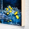 "Moonlight & Lemon Martini" - Oil of Wood Panel - 8x10 - Natalie Moonlight & Lemon Martini - Original Still Life Painting in Deep Blue Tones | Oil on Wood Panel