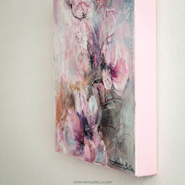 Where Light Lingers - Oil & Mixed Media on Canvas - 12x12x1.5 - Where Light Lingers - Original Floral 12x12 Painting | Oil & Mixed Media on Canvas