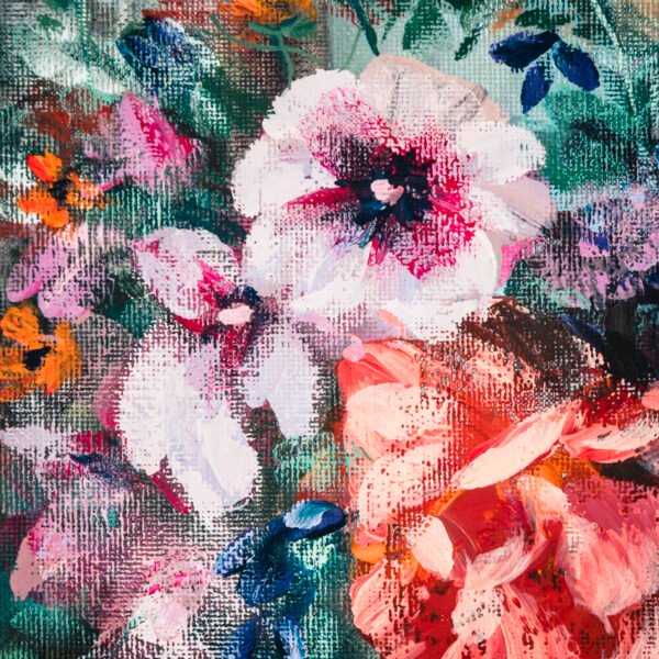 Coral Rose - Original 8x10 Gouache Floral Painting Coral Rose - Original Gouache Painting of Flowers in Vase