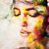 The first deep breath after a long stillness. She holds it gently, and her whole inner world begins to lift. From the Spring Within collection.