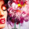 There's a quietness to her - the kind that comes when you stop reaching outward and settle into yourself. The pink bloom in her hair feels like the first soft answer from within. From the Spring Within collection.