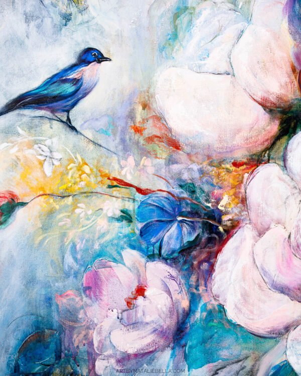 Whispers of Beauty - Oil & Mixed Media on Canvas | 48x48"