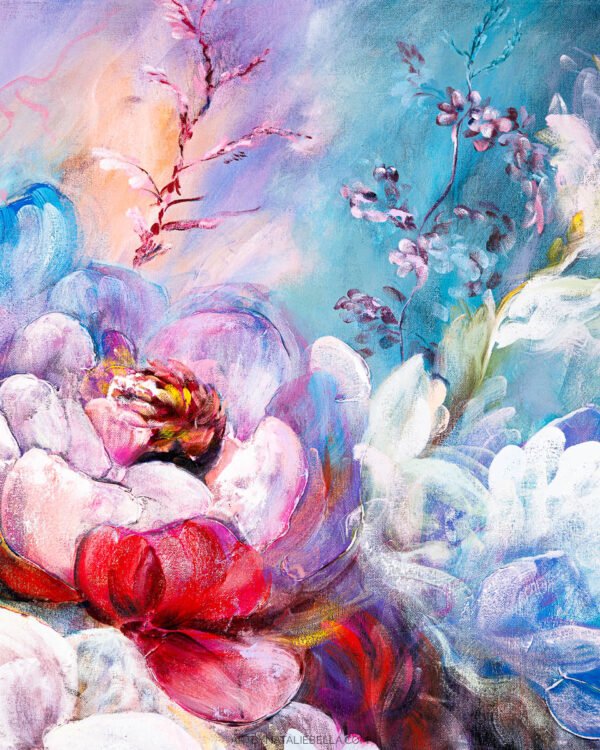 Whispers of Beauty - Oil & Mixed Media on Canvas | 48x48"