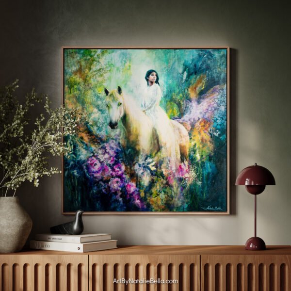 Emerging - Oil & Mixed Media on Canvas - 36 x 36 in - Natalie Bella Emerging - Oil & Mixed Media on Canvas - 36 x 36 in - Natalie Bella