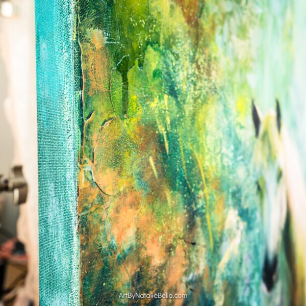 Emerging - Oil & Mixed Media on Canvas - 36x36x1.5 - Natalie Bella Emerging - Oil & Mixed Media on Canvas - 36x36x1.5 - Natalie Bella
